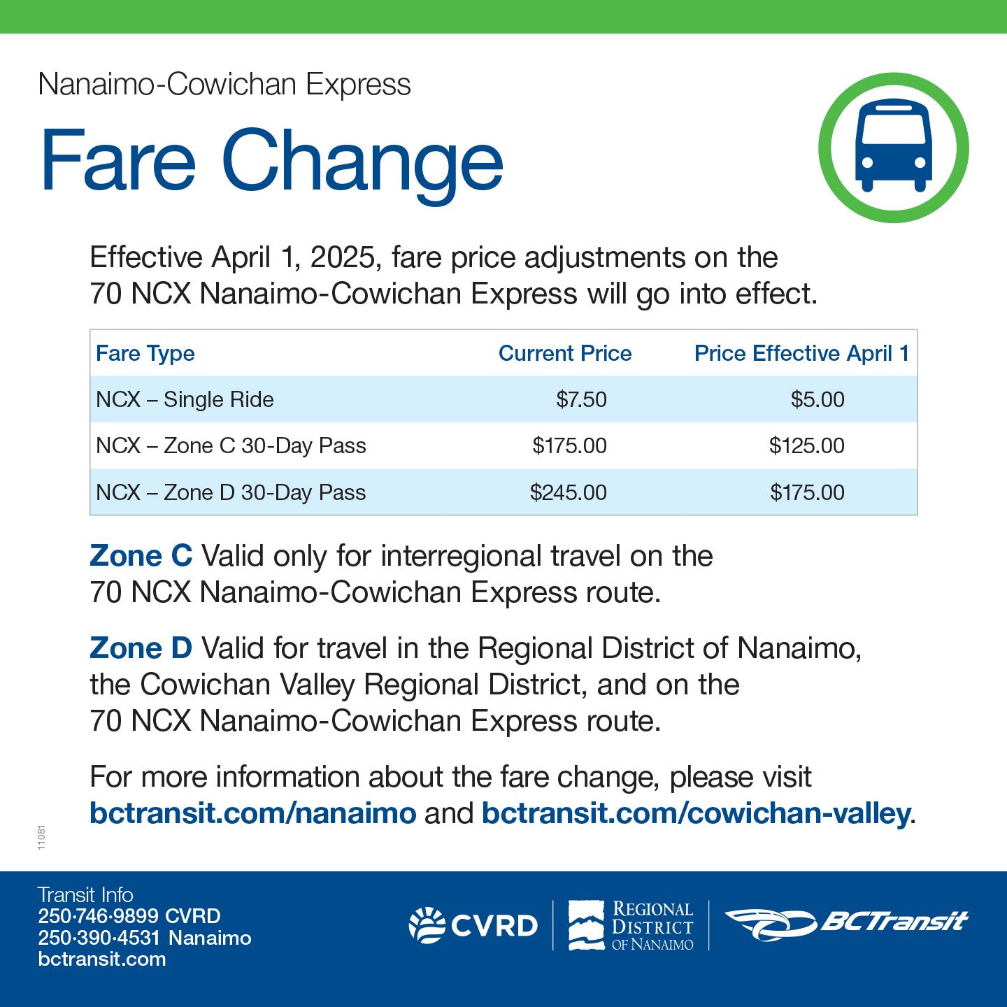 NCX Fare Change TBSS - 2025-04-02