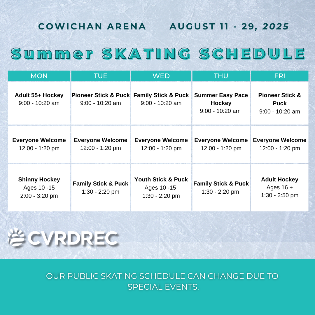 summer ice schedule 