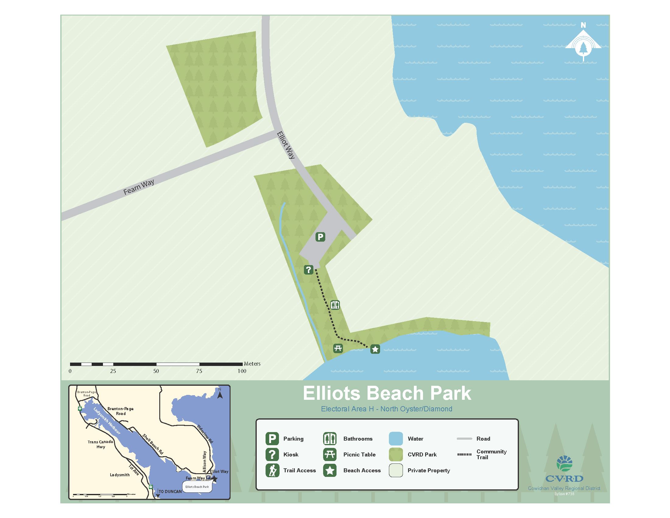 Elliots Beach Park Map