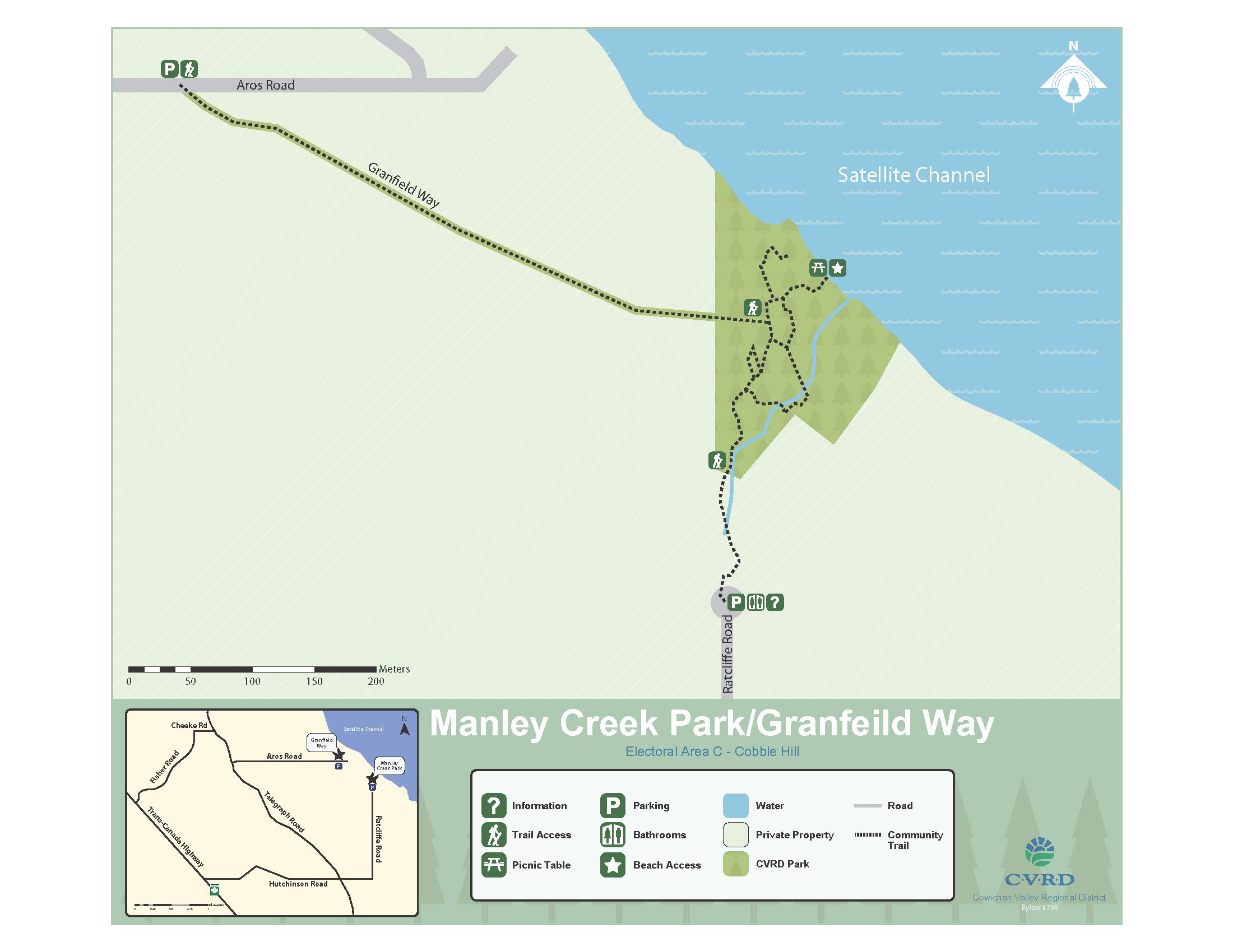 Manley Creek Park and Granfield Way map