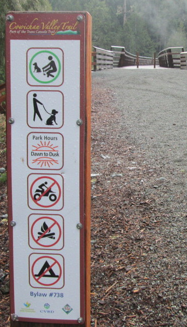 Cowichan Valley Trail - Bylaw Sign