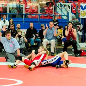 Wrestlers at Island Savings Centre