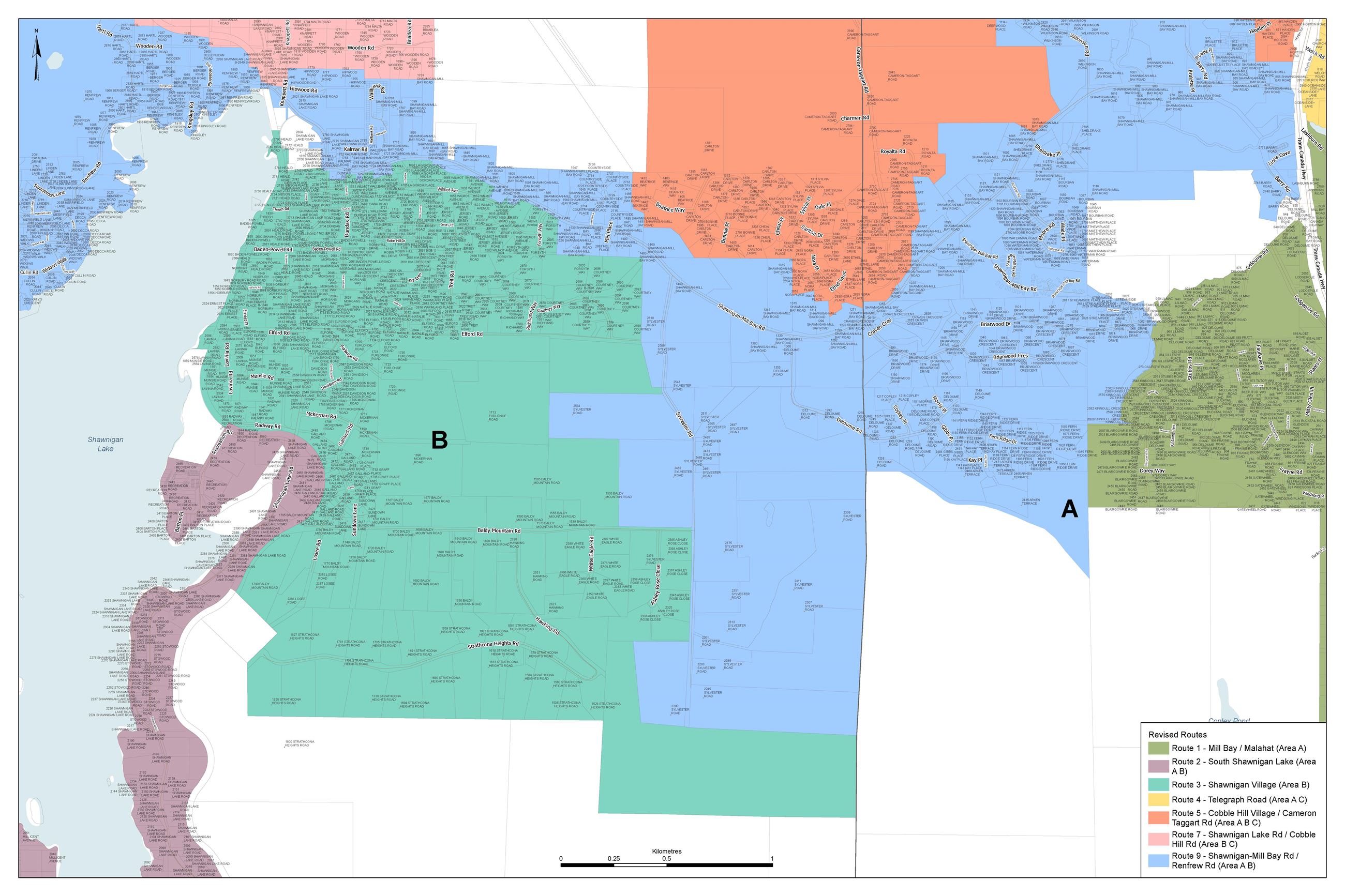 2022-11-21 Shawnigan Lake-Mill Bay Road Route Map 1 Opens in new window